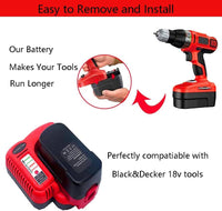 Thumbnail for Black & Decker FIRESTORM 18V A1718 HPB18 Replacement Battery
