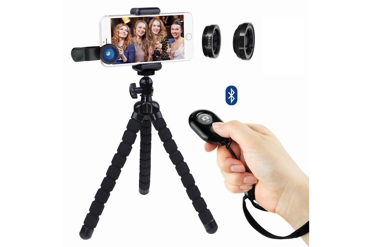 Bluetooth remote control for iPhone tripod stand
