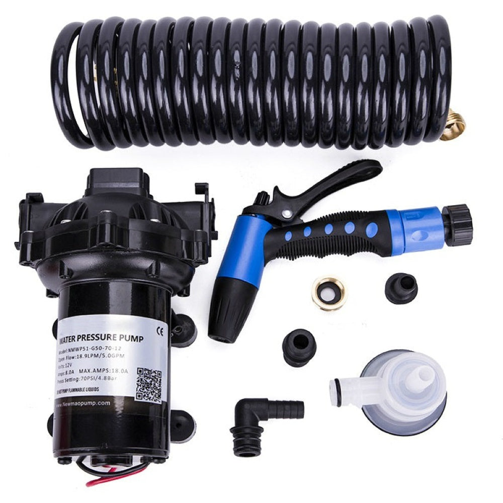 Marine pump kit with NPT connections and adapters