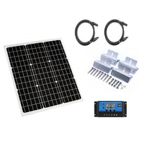 Thumbnail for 50W solar panel kit front view with aluminium frame