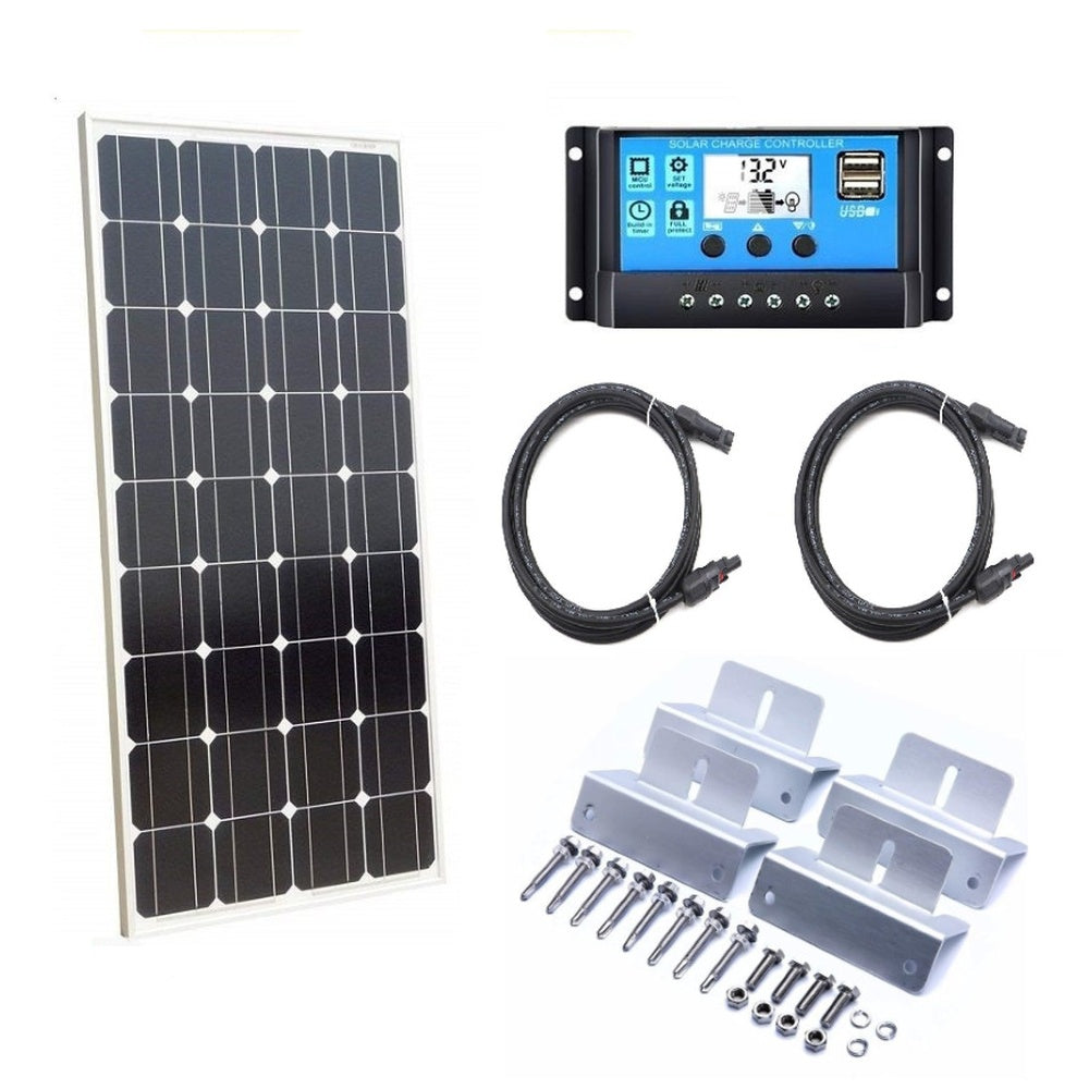 100W mono solar panel with silver frame