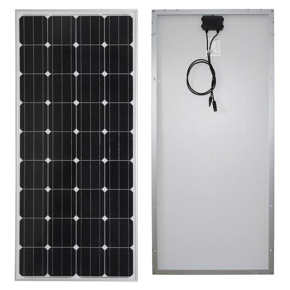 150W solar panel monocrystalline front view with aluminium frame