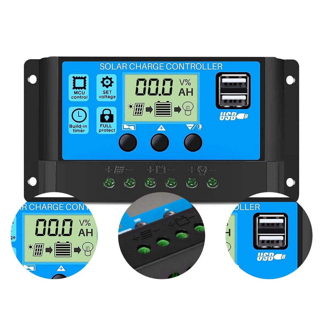 Solar Panel 150 Watt 12-18 Volt Monocrystalline Controller Z Brackets Cables
