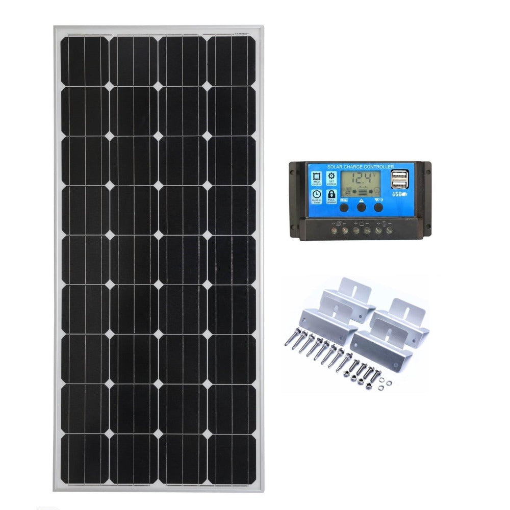 150W solar panel kit packaging and user manual