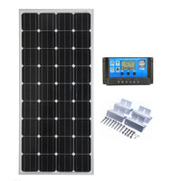 Thumbnail for 150W solar panel kit packaging and user manual