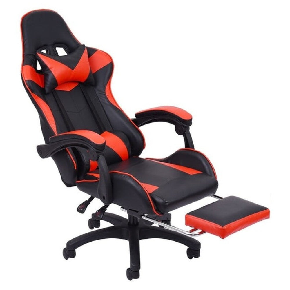 Gaming chair racing chair red faux leather PU