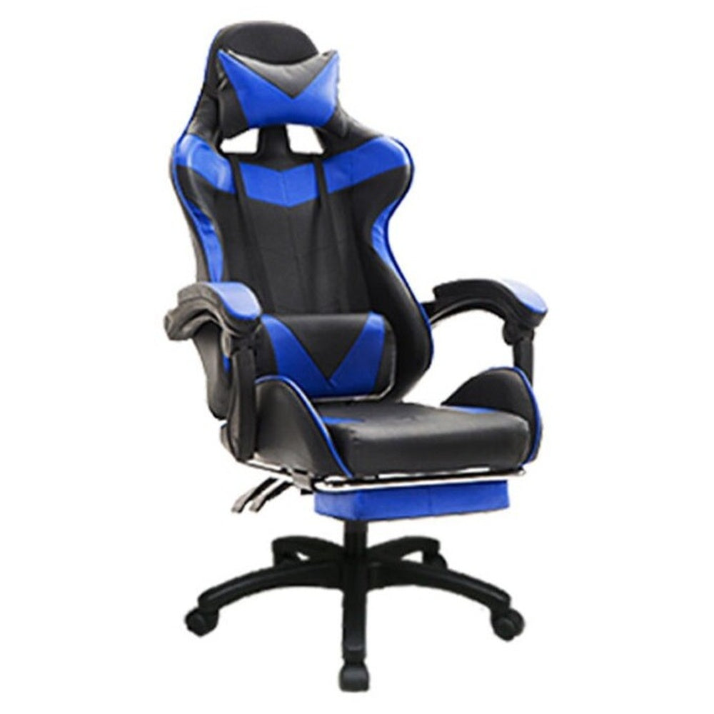 Gaming chair office chair blue faux leather PU