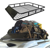 Thumbnail for Universal car roof rack basket black steel