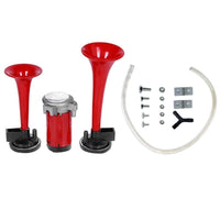 Thumbnail for Dual Air Horn 12V showing small and large trumpet sizes