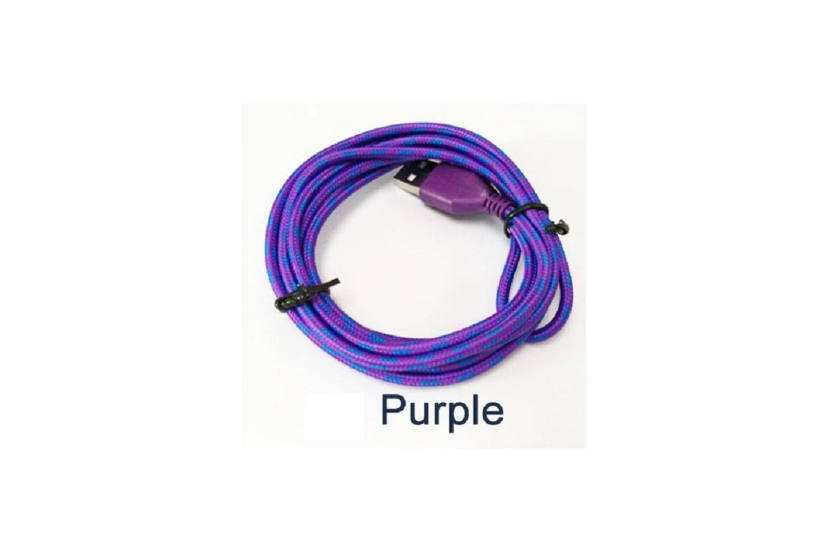 White iPhone charging cable coiled neatly