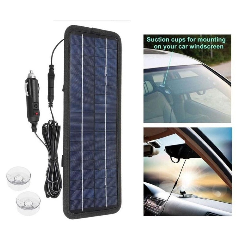 12V solar charger cable and connector detail