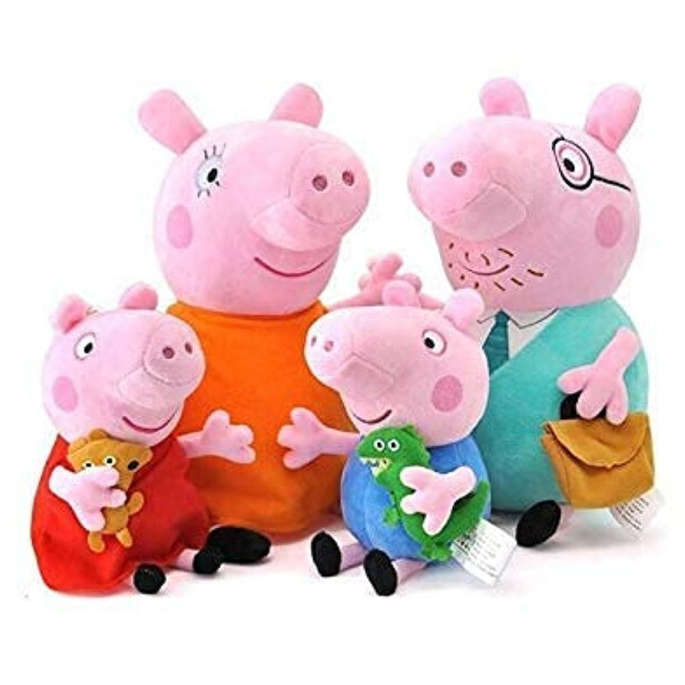 Peppa Pig plush toys showing colourful design
