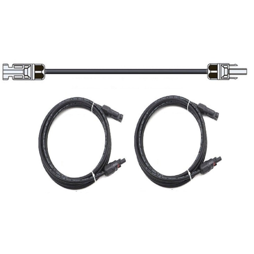 Cable connectors attached to solar panel