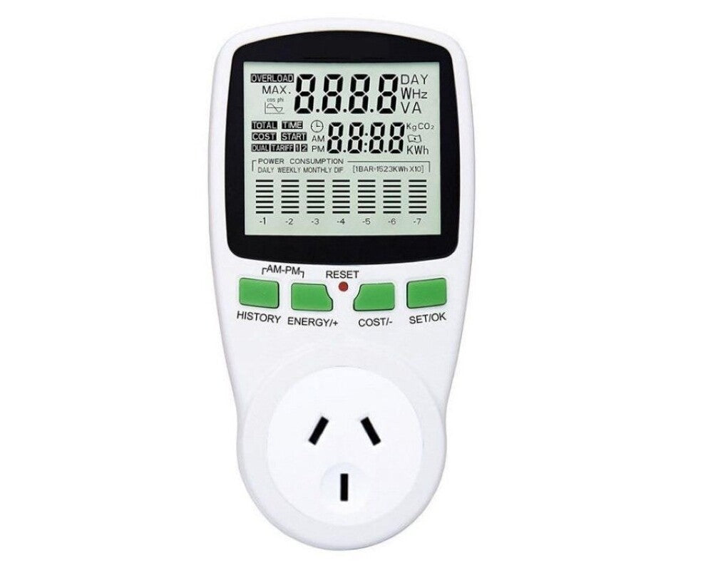 Power meter showing multiple display modes