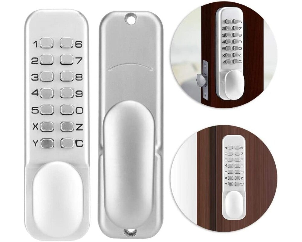 Security keyless door lock with reset button