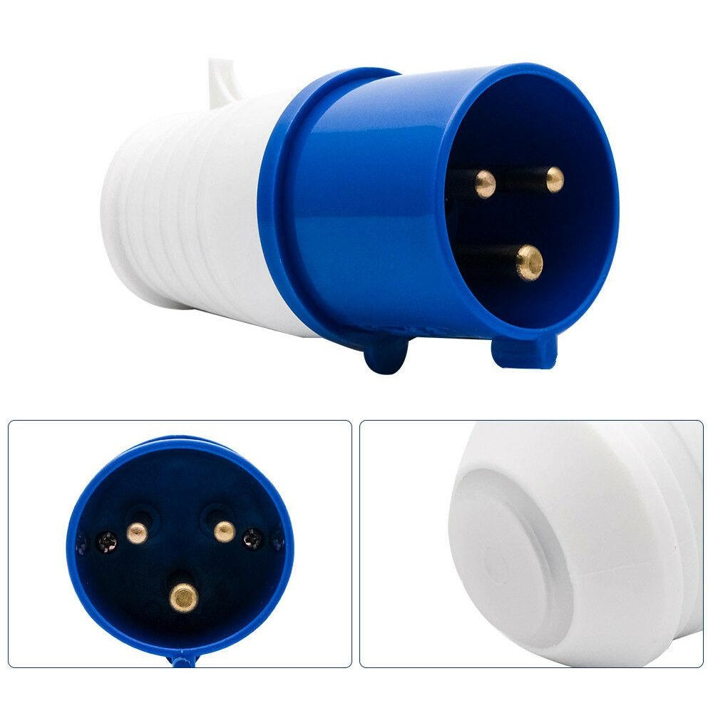 Weatherproof seal on male caravan lead connector plug
