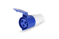 Thumbnail for Female caravan lead connector plug 16A IP44 with cover