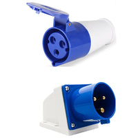 Thumbnail for Caravan lead connector plug Female and Caravan Male Inlets 16 Amps IP44
