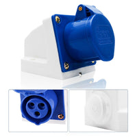 Thumbnail for 16A IP44 caravan socket showing mounting holes