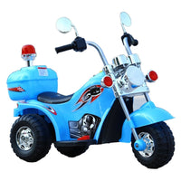 Thumbnail for Sky blue kids ride on bike side profile