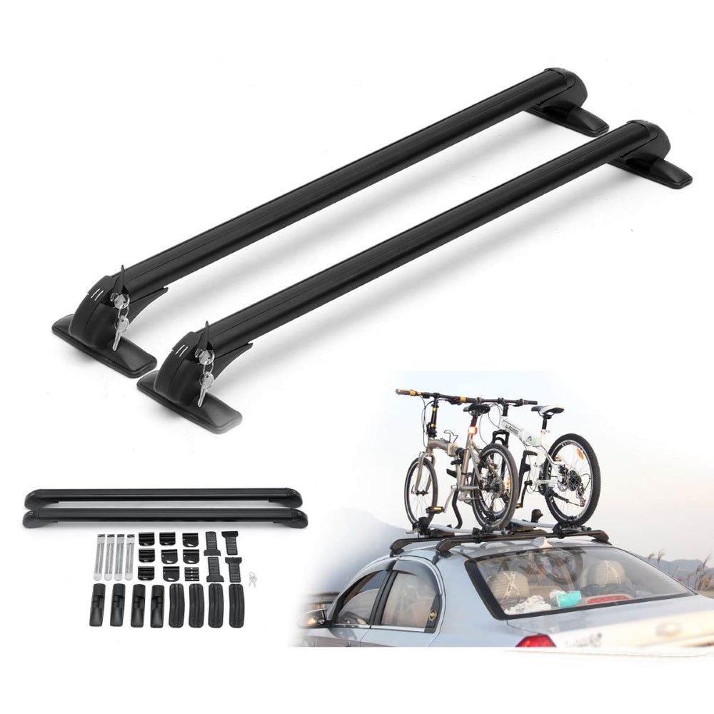 Universal roof racks aluminium cross bars black