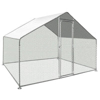 Thumbnail for Outdoor chicken coop 3m x 2m metal frame side view