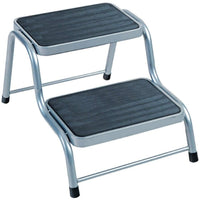 Thumbnail for 2 step caravan ladder stool silver steel