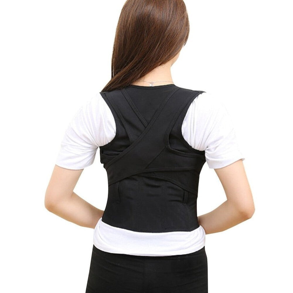 Posture corrector side view showing fit