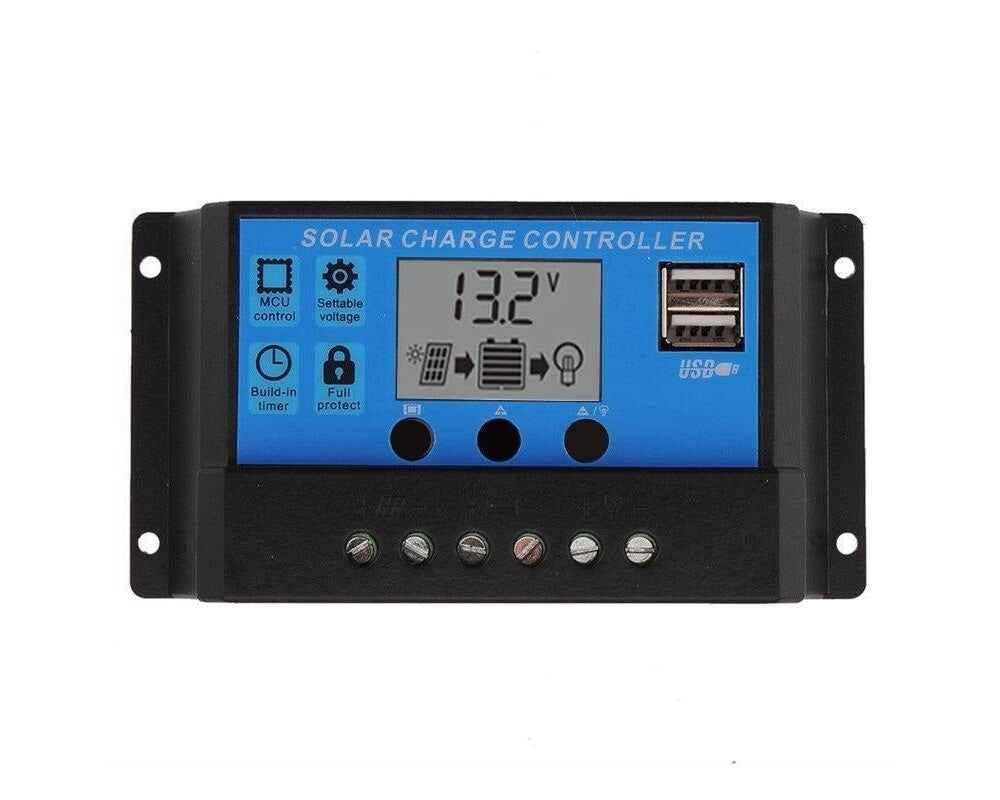 Controller showing battery voltage settings