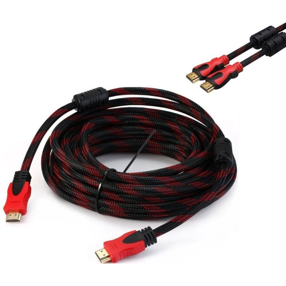 Side view of HDMI cable thickness and braid