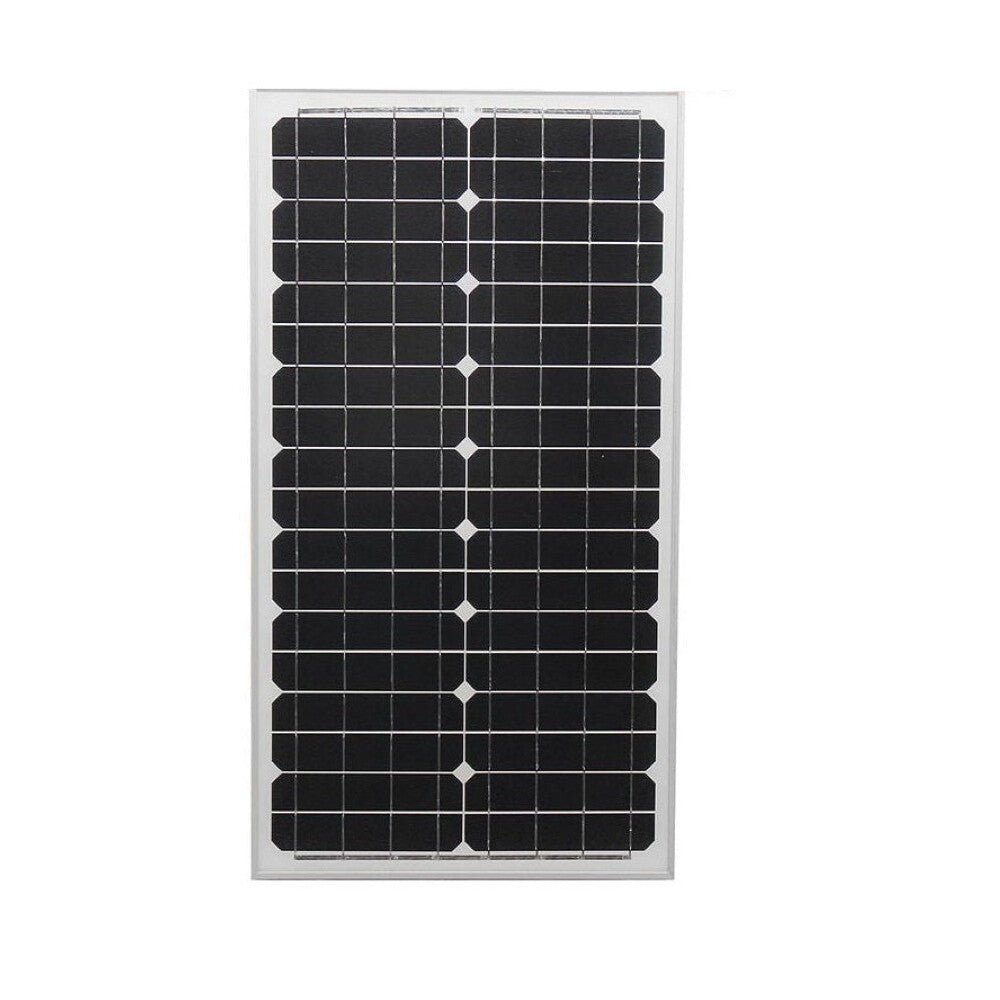 30W monocrystalline solar panel front view