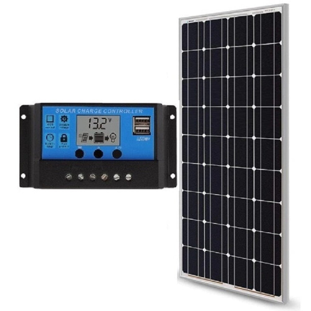 Solar panel connected to solar controller unit