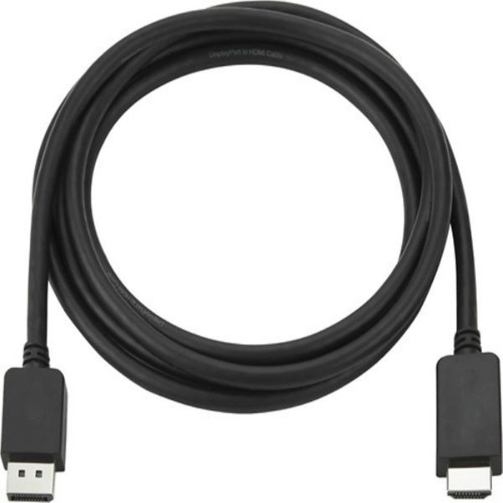DisplayPort to HDMI cable in use