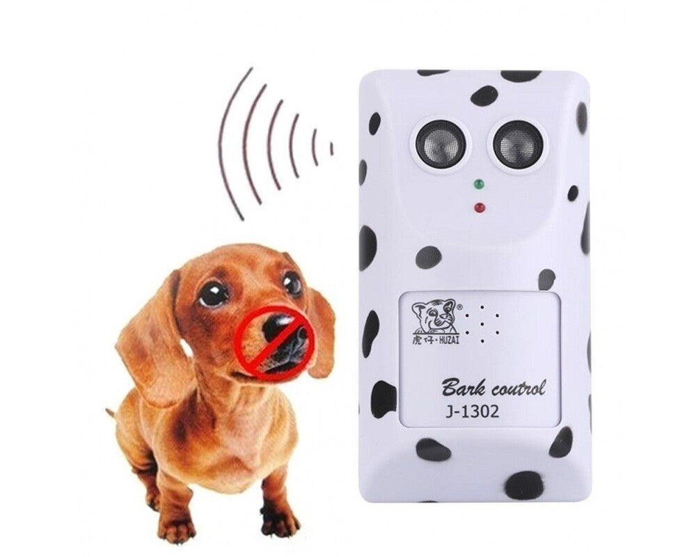 Dog bark control system installed on garden wall