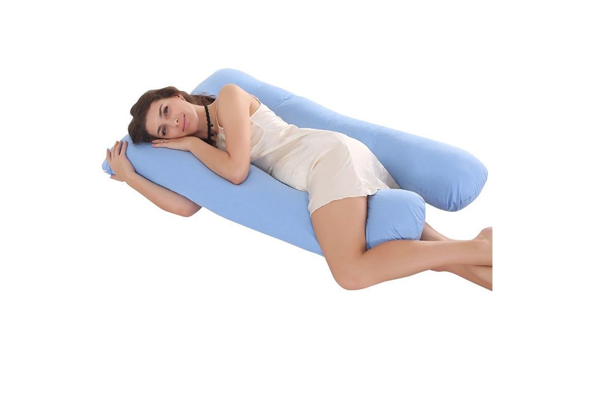 Pregnancy pillow folded for storage