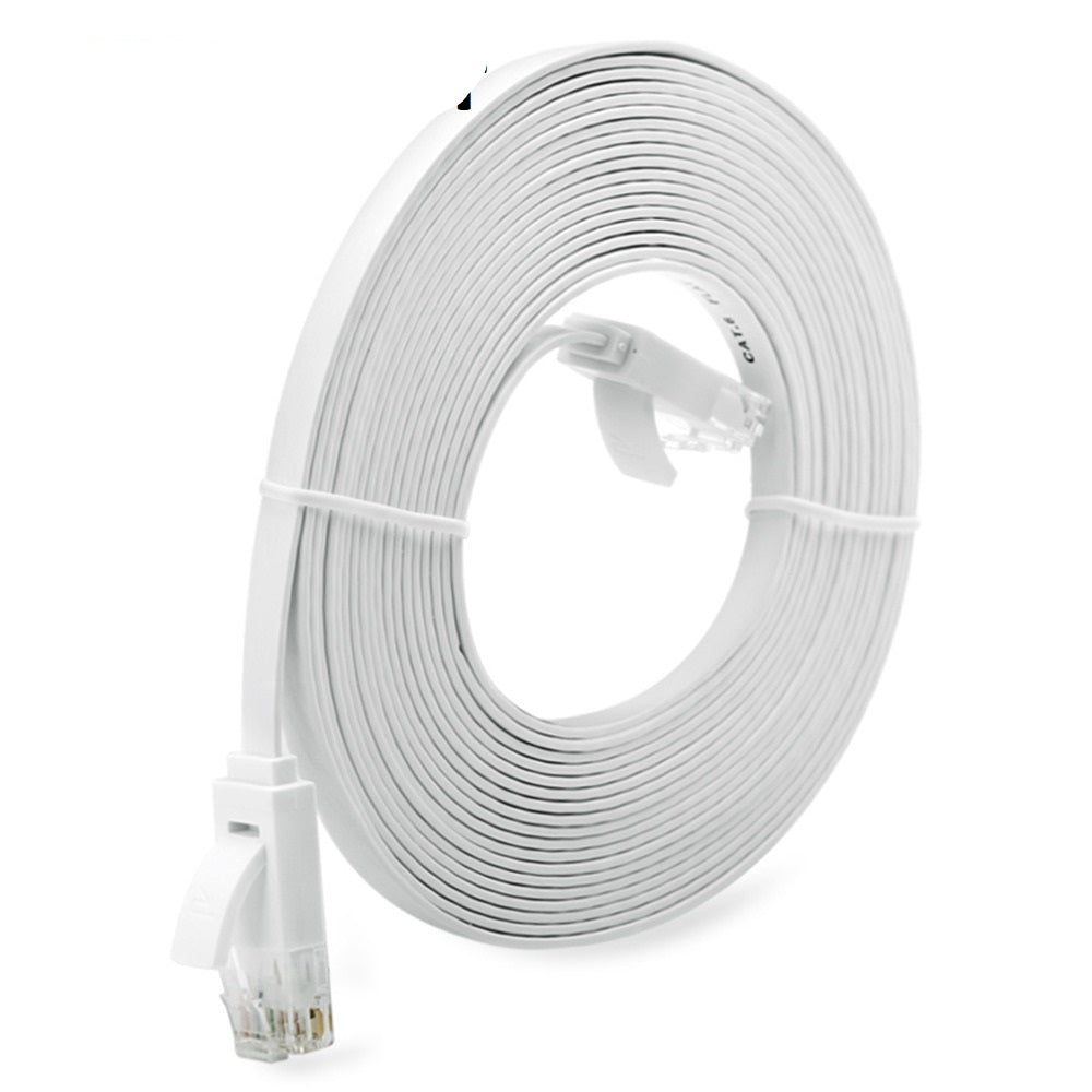 Flat network cable under carpet installation