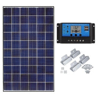 Thumbnail for 200W solar panel kit front view with silver frame
