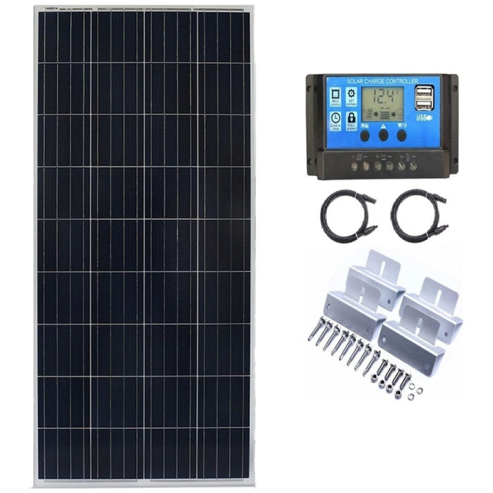 150W solar panel kit ready for installation