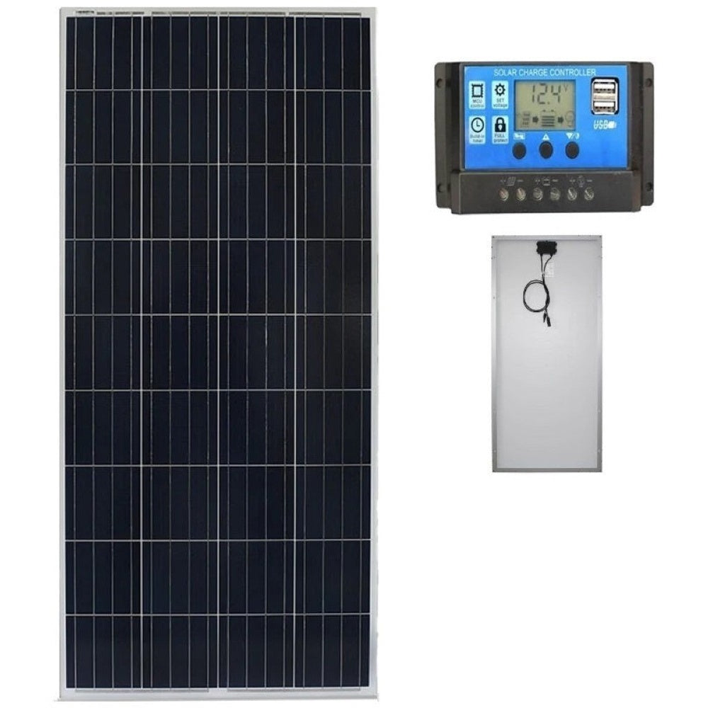 Solar panel installed for garden lighting system