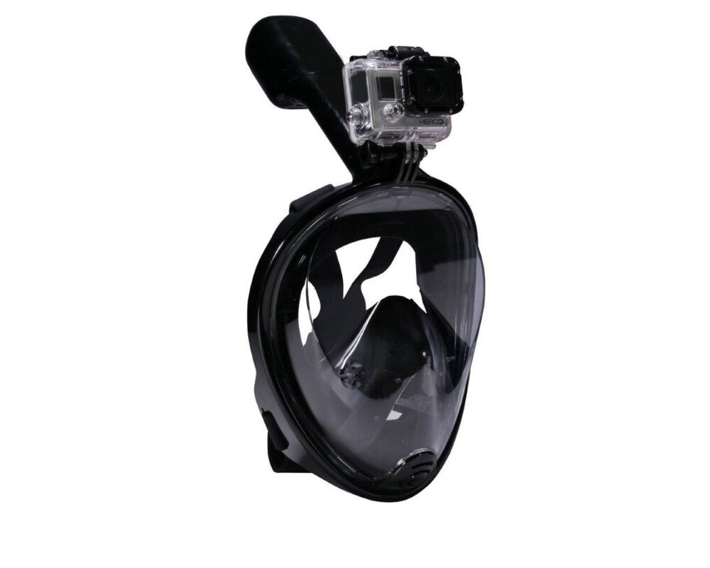 Snorkel mask with anti-fog and breakage-resistant lens