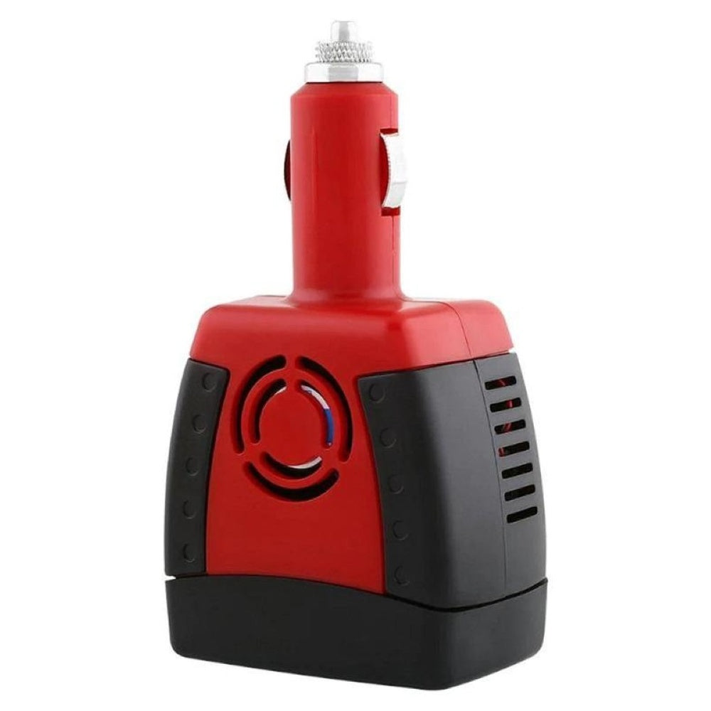 150W car inverter with cables and connectors attached