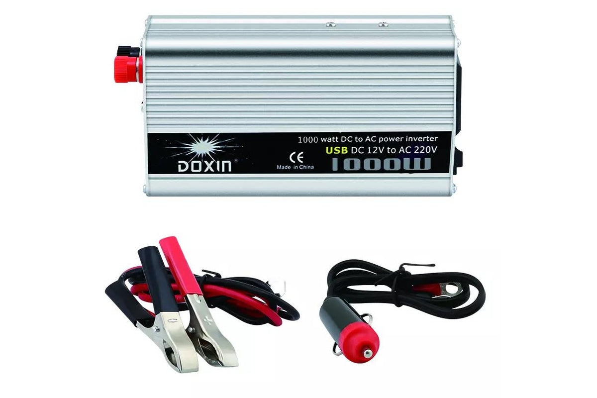 Inverter plugged into car power outlet