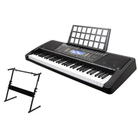 Thumbnail for Electronic keyboard piano 61 keys silver front view