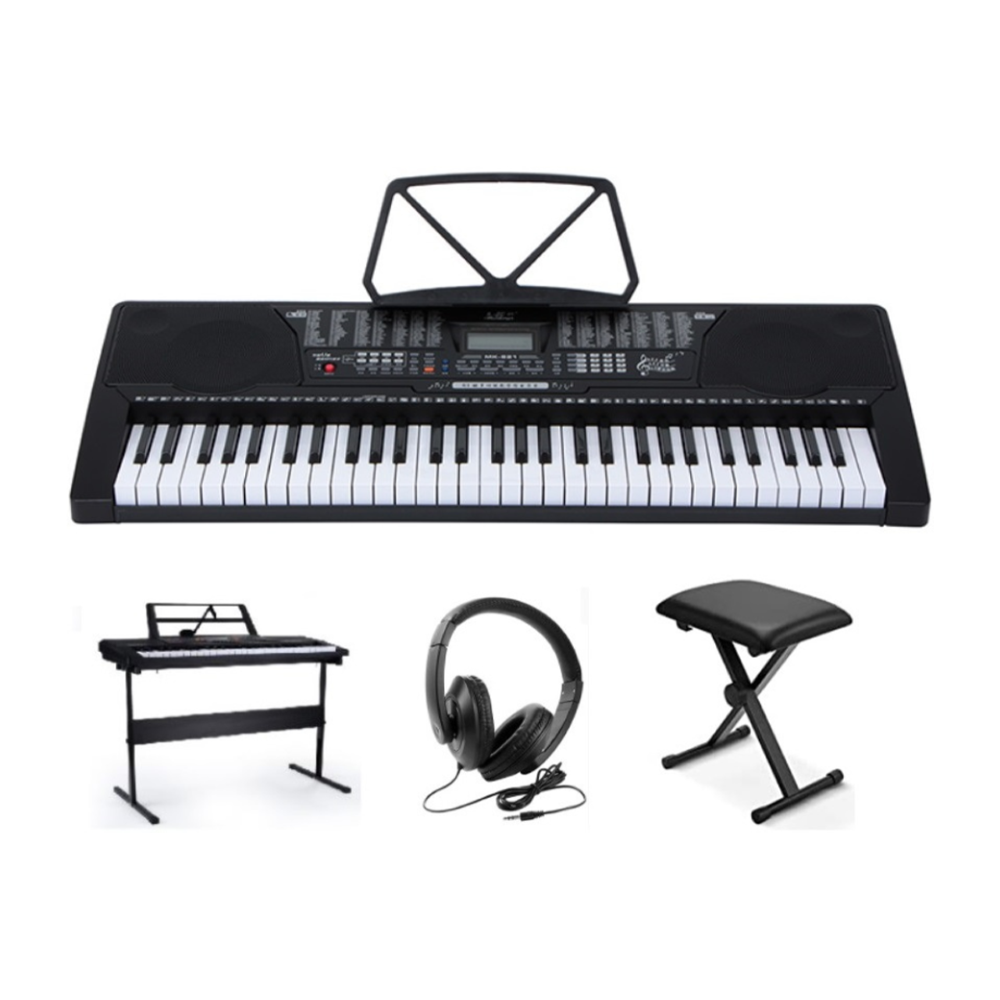 Keyboard with wall adapter power supply