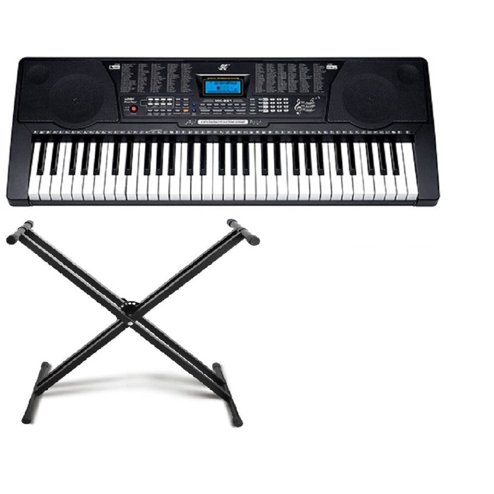 Electronic keyboard piano with sustain and vibrato