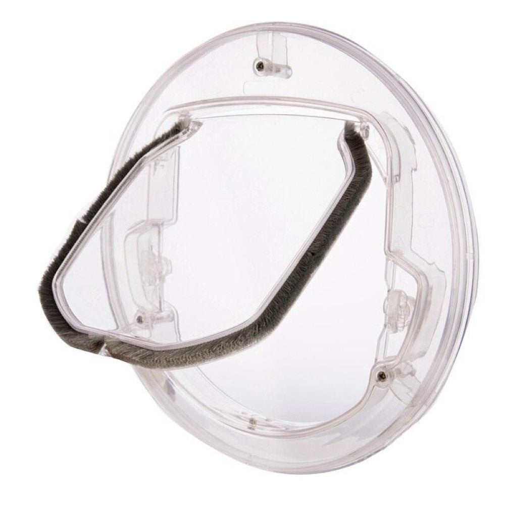 Clear plastic cat door with 4 way lock switch