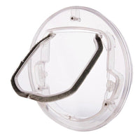Thumbnail for Clear plastic cat door with 4 way lock switch