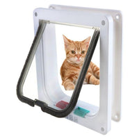 Thumbnail for Cat Door 4 Ways Round Lockable Pet Dog Flap Cat Door
