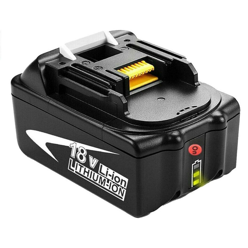 Makita battery showing voltage and amp hour