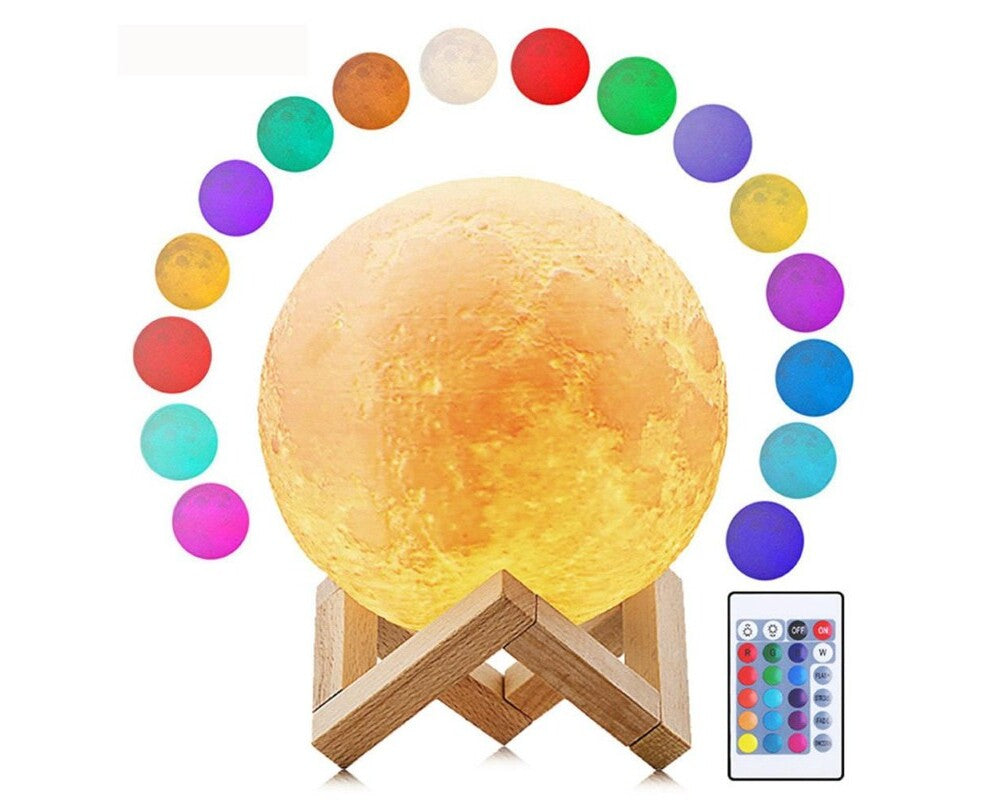 Moon lamp night light with adjustable brightness